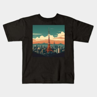 Vintage retro Tokyo Kids T-Shirt